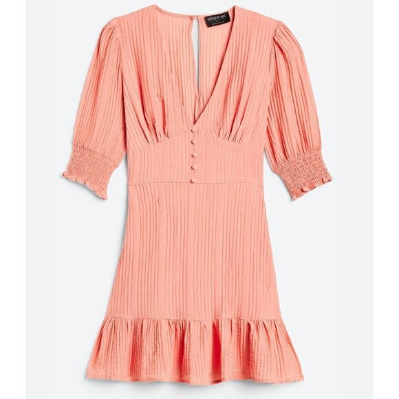 MINKPINK Vera Mini Dress Rose Szs Med/Large Ruffle Hem Spring Easter Wedding - Picture 6 of 12